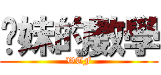 你妹的數學 (WTF)