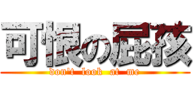 可恨の屁孩 (don\'t  look  at  me)