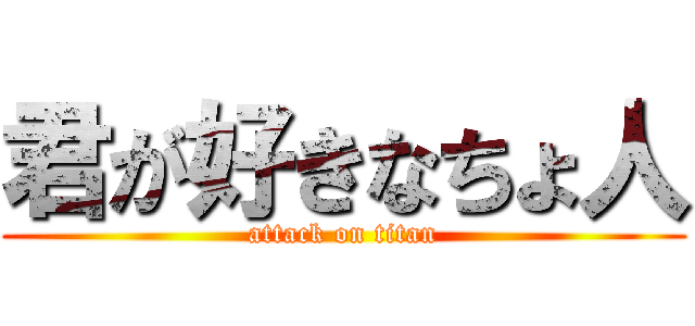 君が好きなちょ人 (attack on titan)