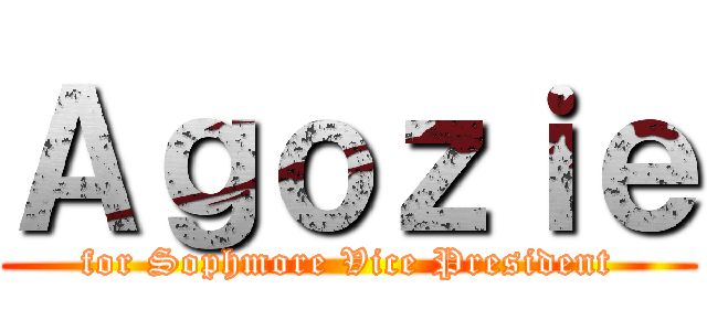 Ａｇｏｚｉｅ (for Sophmore Vice President)