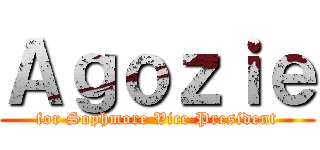 Ａｇｏｚｉｅ (for Sophmore Vice President)