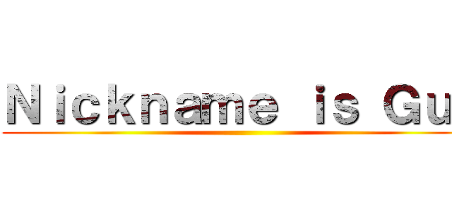 Ｎｉｃｋｎａｍｅ ｉｓ Ｇｕｎ ()