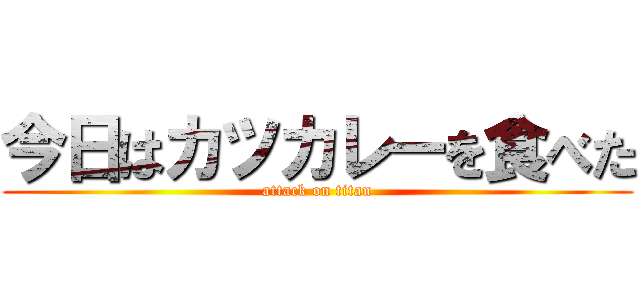 今日はカツカレーを食べた (attack on titan)