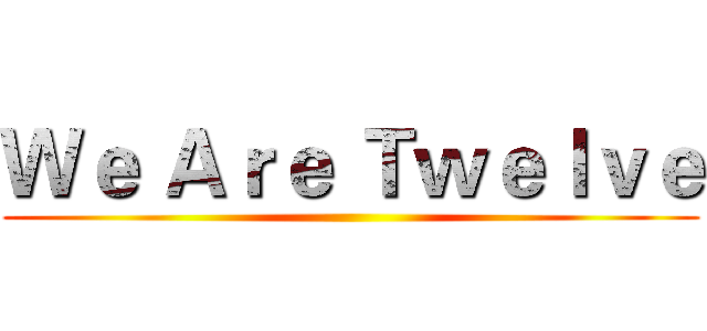 Ｗｅ Ａｒｅ Ｔｗｅｌｖｅ ()