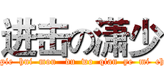 进击の潇少 (yi  pie  hui  mou   du  wo  qian  ye  mi  chou)