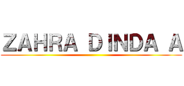 ＺＡＨＲＡ ＤＩＮＤＡ Ａ (       )