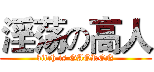 淫荡の高人 (bitch is GAOREN)