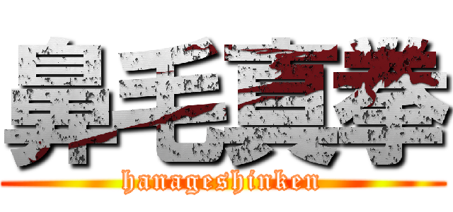 鼻毛真拳 (hanageshinken)