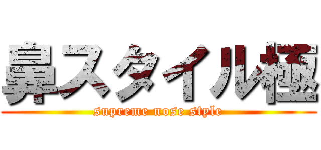 鼻スタイル極 (supreme nose style)