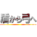 盾から弓へ (   )