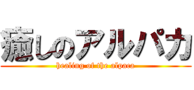 癒しのアルパカ (healing of the alpaca)