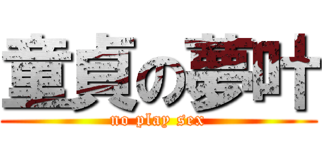 童貞の夢叶 (no play sex)