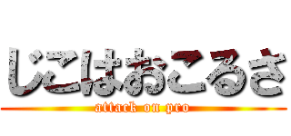 じこはおこるさ (attack on pro)