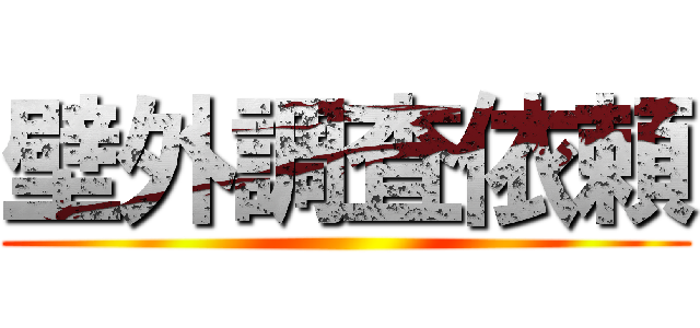 壁外調査依頼 ()