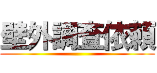 壁外調査依頼 ()