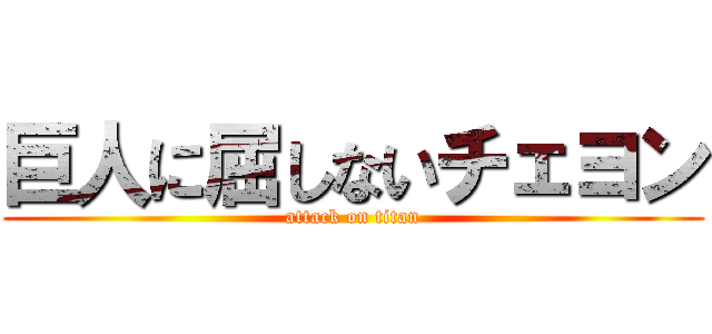 巨人に屈しないチェヨン (attack on titan)