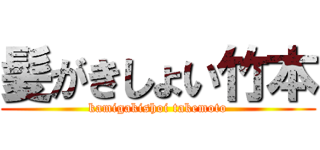 髪がきしょい竹本 (kamigakishoi takemoto)