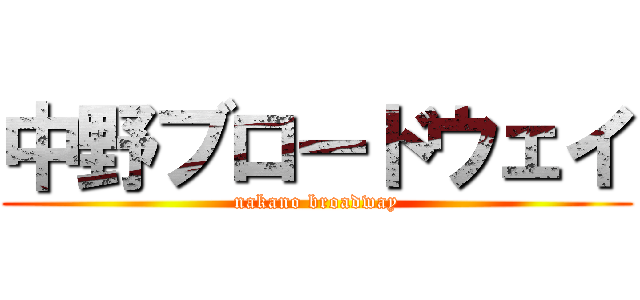 中野ブロードウェイ (nakano broadway)