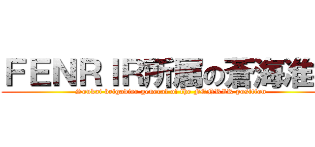 ＦＥＮＲＩＲ所属の蒼海准将 (Soukai brigadier general of the FENRIR position)