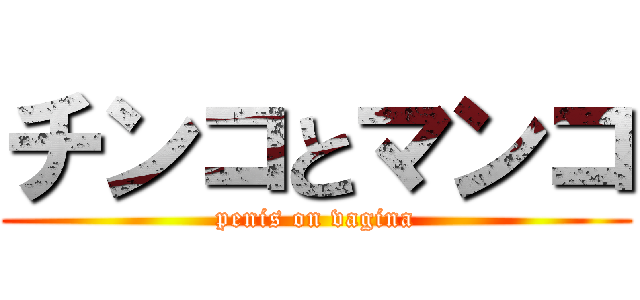 チンコとマンコ (penis on vagina)