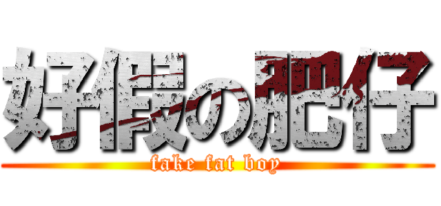 好假の肥仔 (fake fat boy)