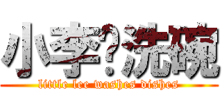 小李爱洗碗 (little lee washes dishes)