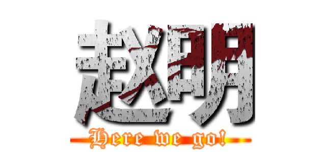 赵明 (Here we go!)