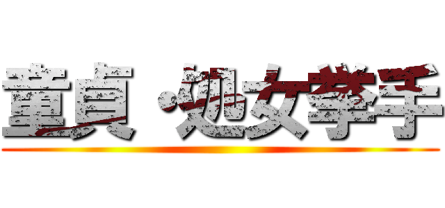 童貞・処女挙手 ()