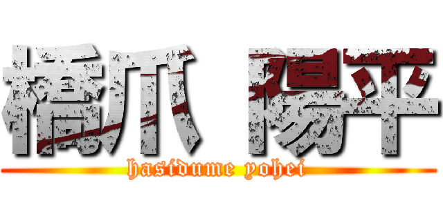 橋爪 陽平 (hasidume yohei)