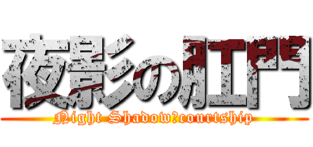 夜影の肛門 (Night Shadowのcourtship)