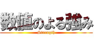 数値のよる強み (Strength)