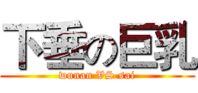 下垂の巨乳 (wunan VS sai)