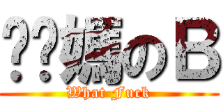 耖你媽のＢ (What Fuck)