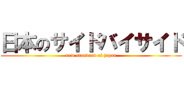 日本のサイドバイサイド (new standard of japan)