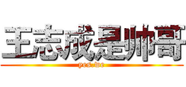 王志成是帅哥 (yes.we)