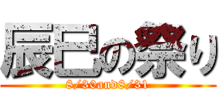 辰巳の祭り (8/30and8/31)