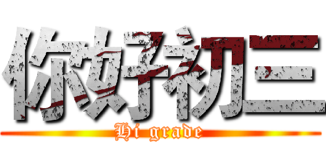 你好初三 (Hi grade)