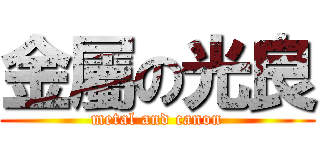 金屬の光良 (metal and canon)
