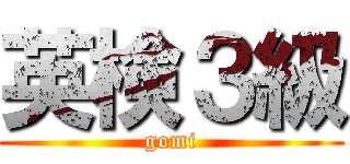 英検３級 (gomi)