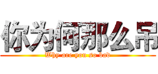 你为何那么吊 (Why are you so bad)