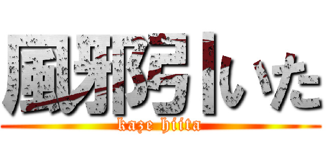 風邪引いた (kaze hiita)