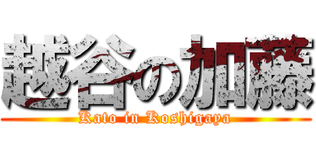 越谷の加藤 (Kato in Koshigaya)