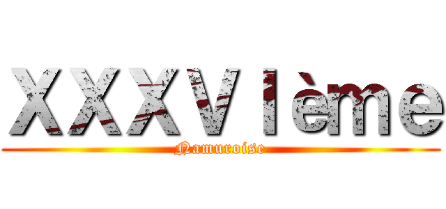 ＸＸＸＶＩèｍｅ (Namuroise)