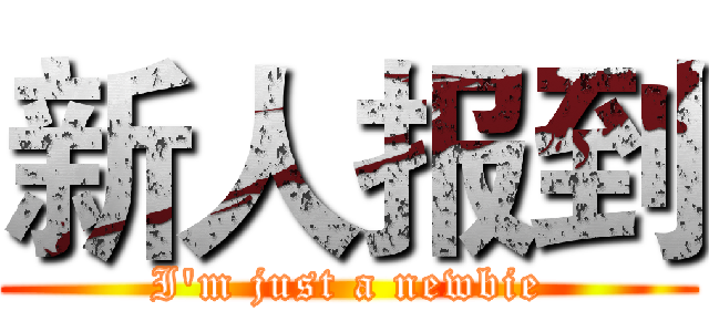 新人报到 (I'm just a newbie)