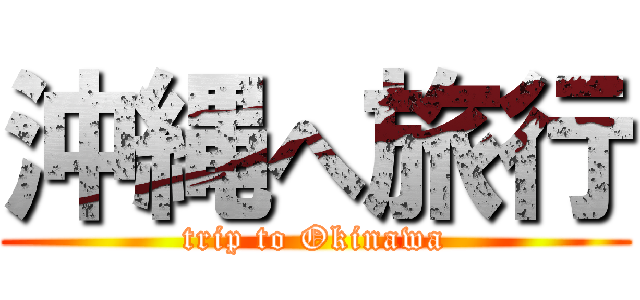 沖縄へ旅行 (trip to Okinawa)