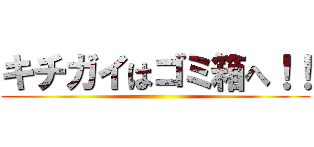 キチガイはゴミ箱へ！！ ()