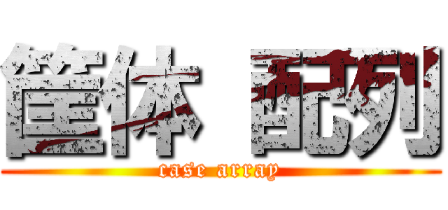 筐体 配列 (case array)