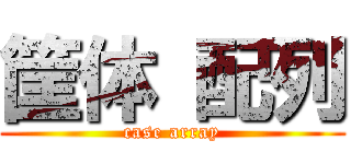 筐体 配列 (case array)