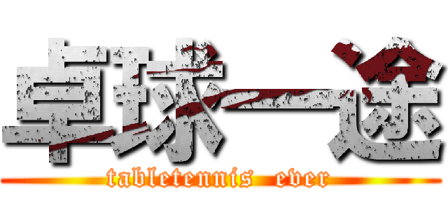 卓球一途 (tabletennis  ever)