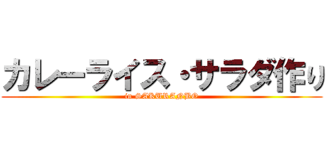 カレーライス・サラダ作り (in SAKURANBO)